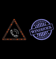 Rubber Windhoek Stamp Seal And Shiny Net Phone