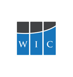 Wic Letter Logo Design On White Background