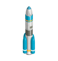 Mars Rocket Isometric Composition