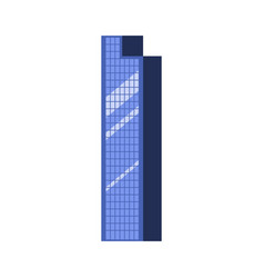 Modern Simple Tower Building Blue Skyscraper