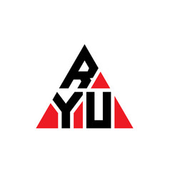 Ryu Triangle Letter Logo Design With Triangle