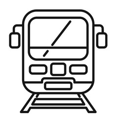 Train On Rails Icon Outline Railway