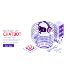 Chatbot Messenger Creation Isometric