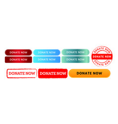 Donate Now Rectangle Circle Stamp And Button Sign