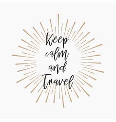 Keep Calm And Travel Gold Glitter Background