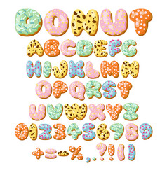 Letters And Numbers In Donut Font Set