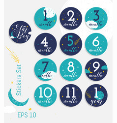 Monthly Baby Milestone Stickers For Boy