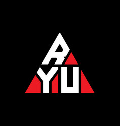 Ryu Triangle Letter Logo Design With Triangle