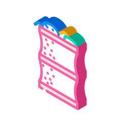 Toy Storage Basket Kid Bedroom Isometric Icon