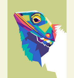 Chameleon Head Design Colorful