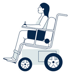 Young Woman On Electric Wheelchair Disabled