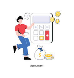 Accountant Flat Style Design