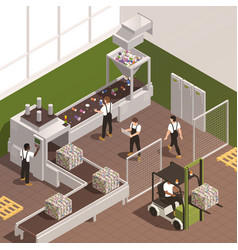 Garbage Sorting Isometric Background