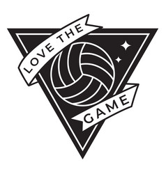 Love The Game Volleyball Badge