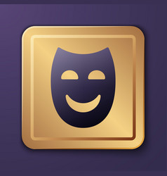 Purple Comedy Theatrical Mask Icon Isolated On