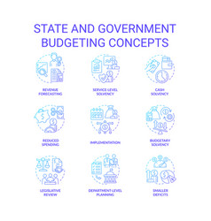 State And Government Budgeting Blue Gradient