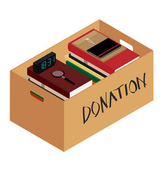 Box Full Of Stuff Donation Concept