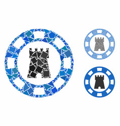 Castle Casino Chip Composition Icon Unequal