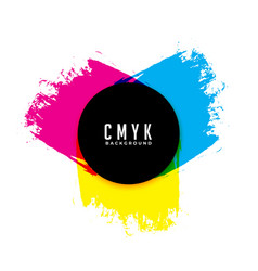 Hand Painted Cmyk Color Grungy Background Design