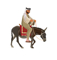 Man Riding Donkey