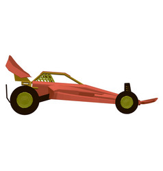 Toy Polygonal Sports Car Side View Red