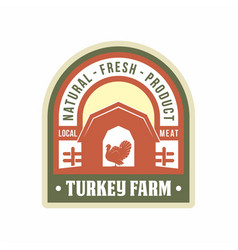 Turkey Farm Emblem Logo Design