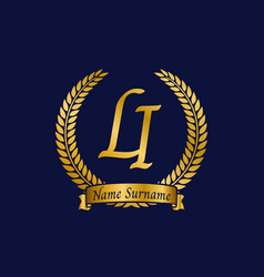 Initial Letter L And I Li Monogram Logo Design