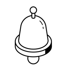 Trendy Isometric Icon Of A Hand Bell