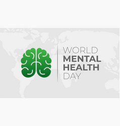 World Mental Health Day Green Background