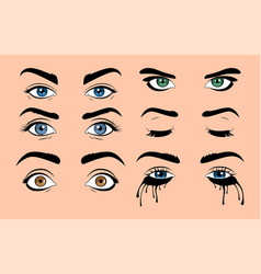 Beautiful Cartoon Female Eyes