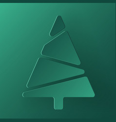 Green Christmas Paper Cut 3d Tree