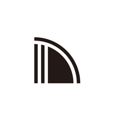 Letter M Building Geometric Symbol Simple Logo