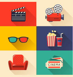 Modern Cinema Icons Set