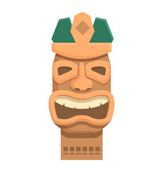 Statue Totem Altar Icon Cartoon Maya