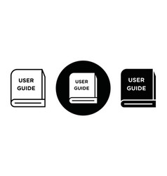 User Guide Book Outline Icon Collection Or Set