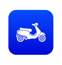 Vespa Scooter Icon Digital Blue