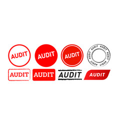 Audit Rectangle And Circle Stamp Label Sticker