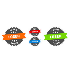 Loser Sign Round Ribbon Label Set Seal