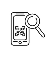 Scanner Qr Mobile Application In Smartphone Black