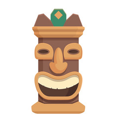 Aged Totem Icon Cartoon Statue Maya