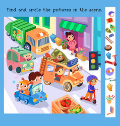 Cute Cars And Drivers In City Find Hidden Objects