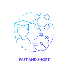 Fast And Short Blue Gradient Concept Icon