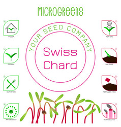 Microgreens Swiss Chard Seed Packaging Design