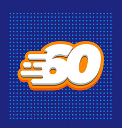 Number 60 3d Speed Modern Icon