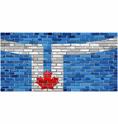 Flag Toronto On A Brick Wall