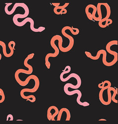 Cartoon Funny Colorful Snakes Seamless Pattern