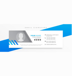 Modern Email Signature Card Template With Social