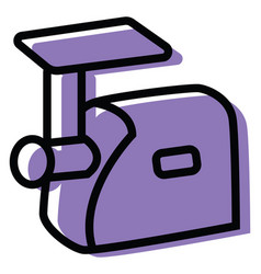 Purple Meat Grinder On A White Background