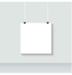 Square Canvas Hanging Mockup