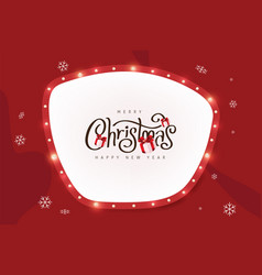 Christmas Banner With Retro Light Bulbs Sign